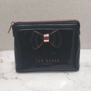 Ted Baker Bow Black with Rose Gold Makeup Bag